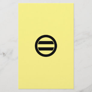 Two lines in circle stationery