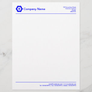 Two Lines v2 - All Blue Custom Letterhead