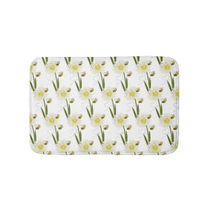 Two little and cute bees bath mat