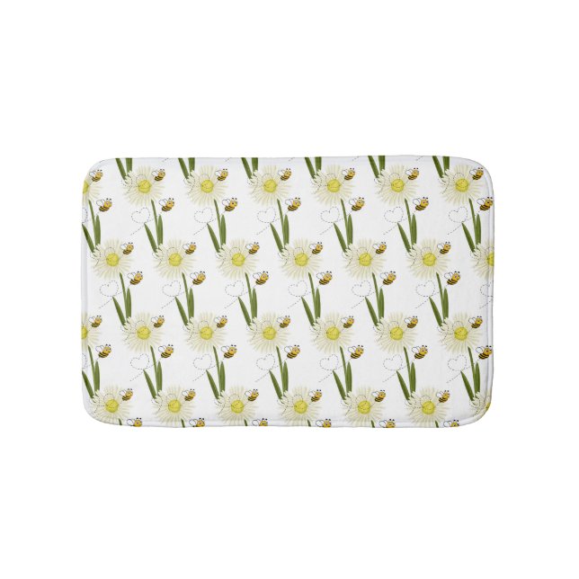 Two little and cute bees bath mat (Front)