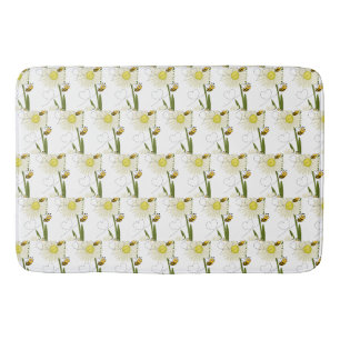 Two little and cute bees bath mat