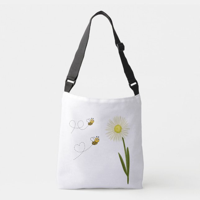 Two little and cute bees crossbody bag (Front)