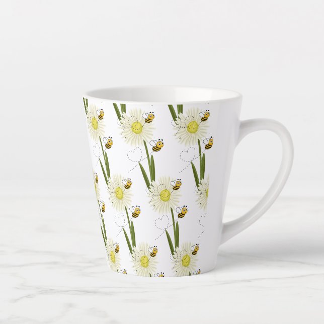 Two little and cute bees latte mug (Right)