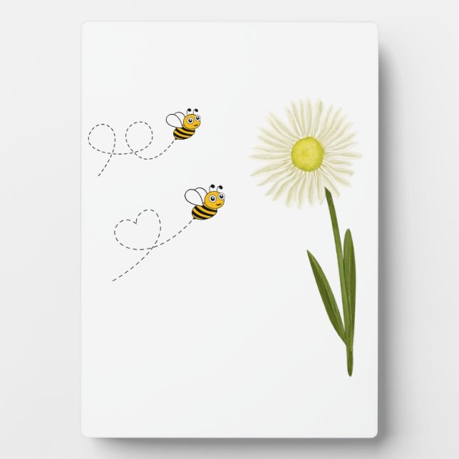 Two little and cute bees plaque (Front)