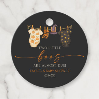 Two Little Boos Are Almost Due! Baby Shower Favour Tags