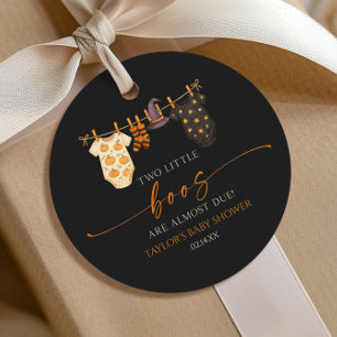Two Little Boos Are Almost Due! Baby Shower Favour Tags