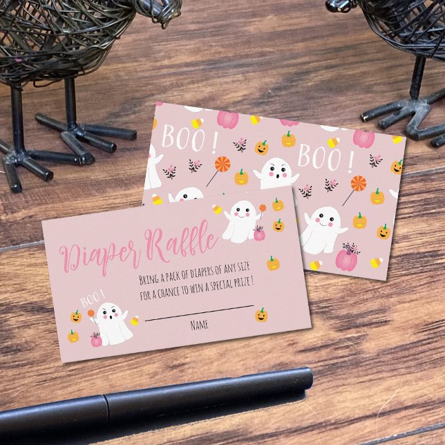 Two Little Boos Diaper Raffle Pink Enclosure Card (Creator Uploaded)