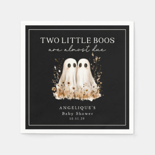 Two Little Boos Ghosts Wildflower Baby Shower  Napkin