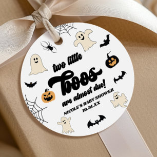 Two Little Boos Twins Halloween Baby Shower Favour Tags