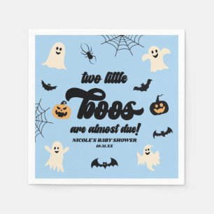 Two Little Boos Twins Halloween Baby Shower Napkin