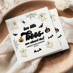 Two Little Boos Twins Halloween Baby Shower Napkin