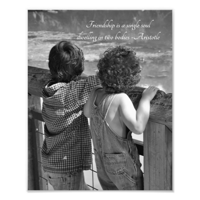 Two Little Boys "Friends" Aristotle Quote Photo (Front)