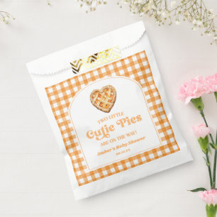 Two Little Cutie Pies Retro Twins Baby Shower Favour Bags