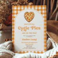 Two Little Cutie Pies Retro Twins Baby Shower