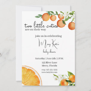 Two little cuties are on their way baby shower  invitation