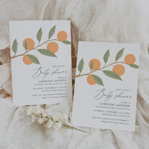 Two Little Cuties on the Way Baby Shower Invitation