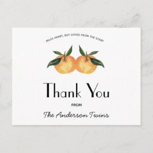 Two Little Cuties Twin Baby Shower by Mail Invitat Postcard