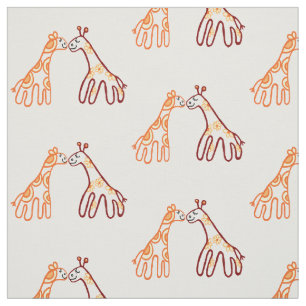 Two little giraffes fabric