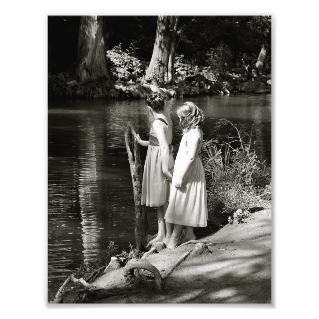 Two Little Girl's Friendship Sister's Photo Print (Front)