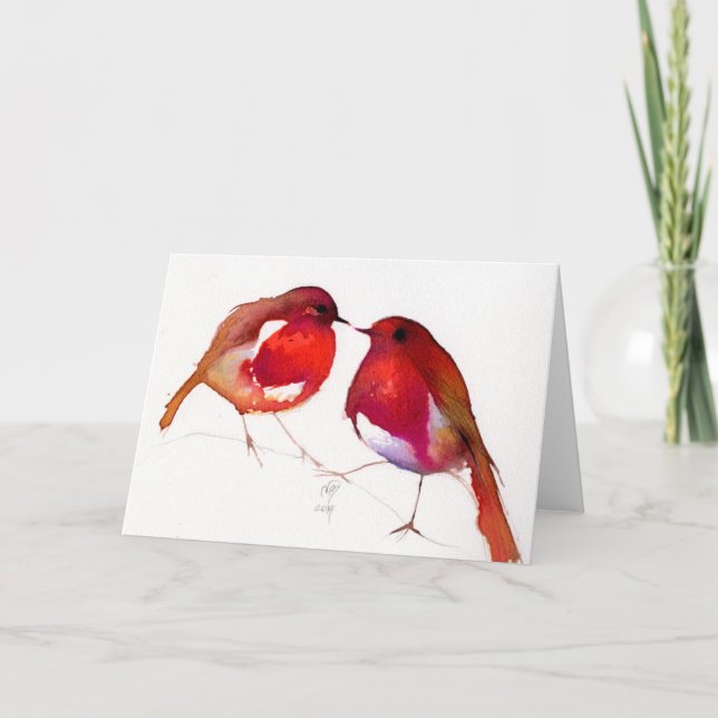 Two Little Ink Birds 2014 Holiday Card (Front)