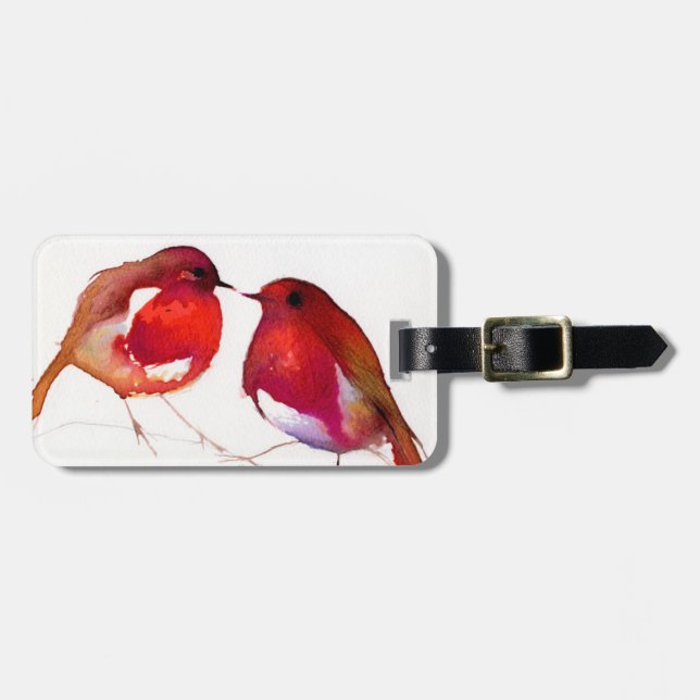 Two Little Ink Birds 2014 Luggage Tag (Front Horizontal)