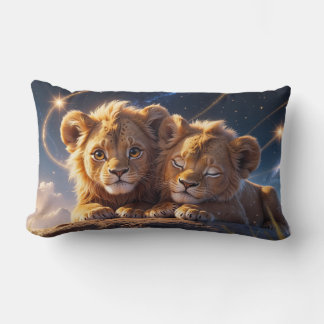 two little lions lumbar cushion