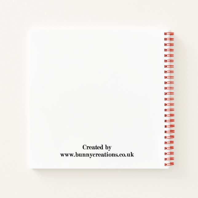 Two Little Lop Bunny rabbits Notebook (Back)