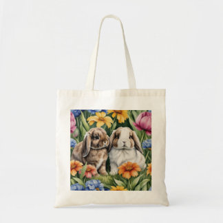 Two Little Lop Bunny rabbits Tote Bag