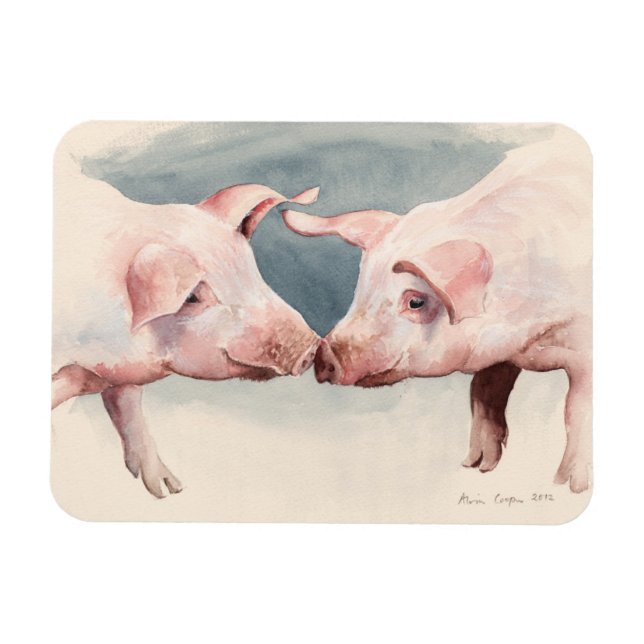 Two Little Piggies 2012 Magnet (Horizontal)