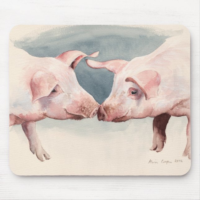Two Little Piggies 2012 Mouse Mat (Front)