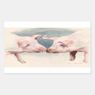 Two Little Piggies 2012 Rectangular Sticker