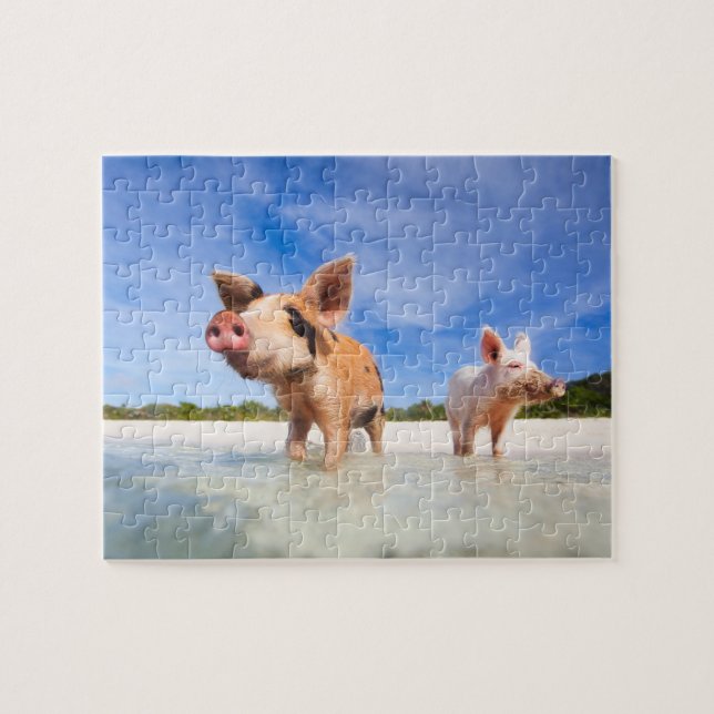 Two little piglets jigsaw puzzle (Horizontal)