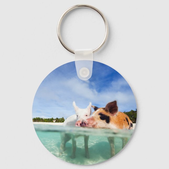 Two little piglets key ring (Front)