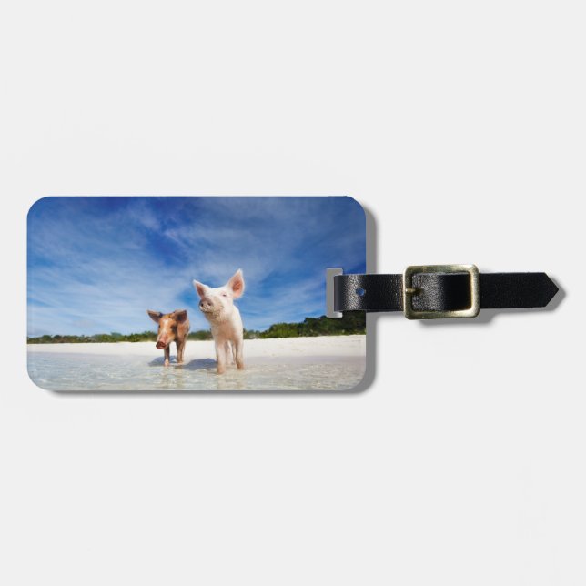 Two little piglets luggage tag (Front Horizontal)