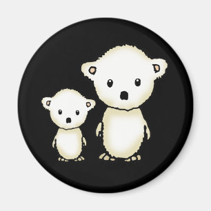 Two Little Polar Bears Magnet