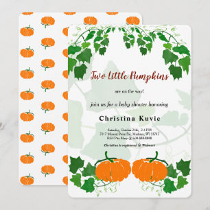Two Little Pumpkins Invitation