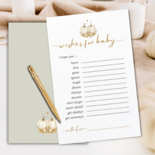 Two Little Pumpkins Wishes For Babies Advice Card