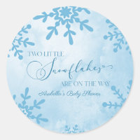 Two Little Snowflakes Winter Twins Baby Shower