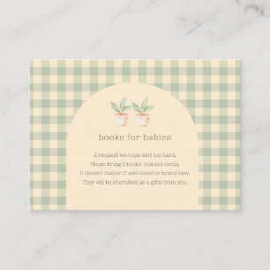 Two Little Sprouts areon the Way Baby Shower Enclosure Card