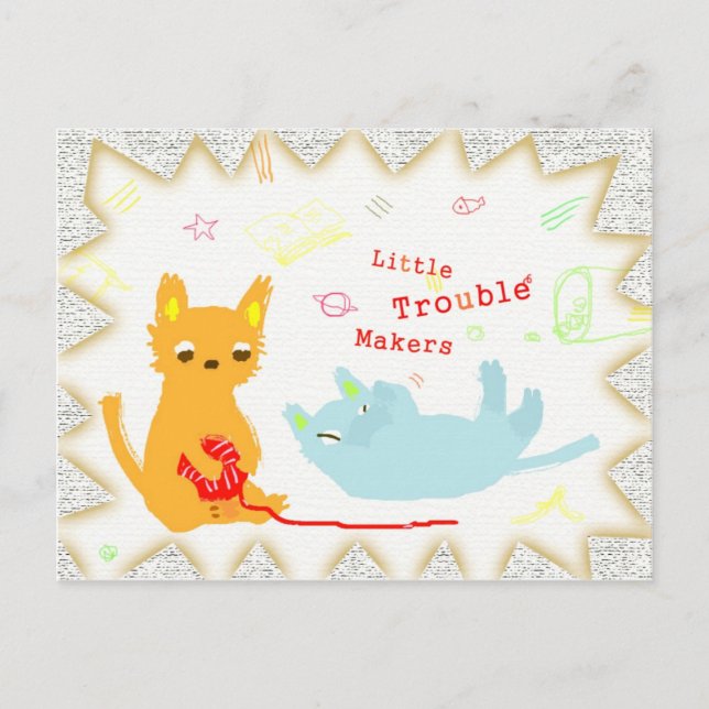 Two Little Trouble Makers Postcard (Front)