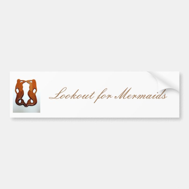 two lookout mermaids bumper sticker (Front)