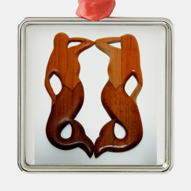 two lookout mermaids metal tree decoration (Front)