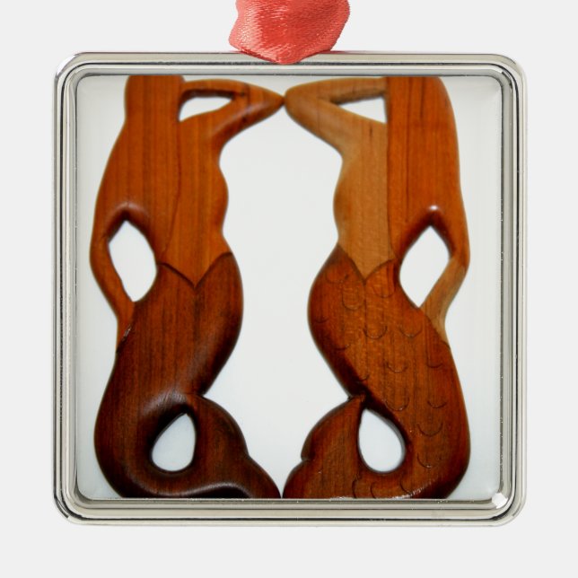 two lookout mermaids metal tree decoration (Front)