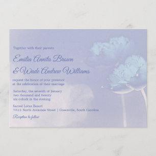 Two Lotus Flower Happily Together Lotus Wedding © Invitation