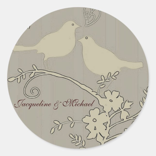 Two Love Birds ~ Stickers (Front)