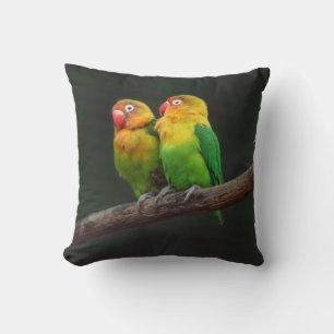 Two Lovebirds on a Branch Cushion