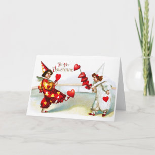 Two Lovely Harlequins Holiday Card