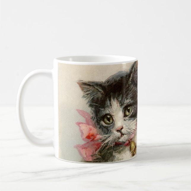 Two lovely Victorian kittens. Coffee Mug (Left)