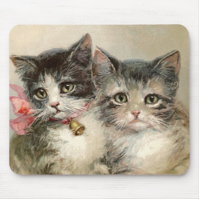 Two lovely Victorian kittens. Mouse Mat (Front)