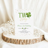 Two Lucky Birthday Invitation, St. Patricks Themed